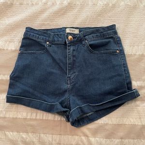 Denim Shorts, High-Waisted